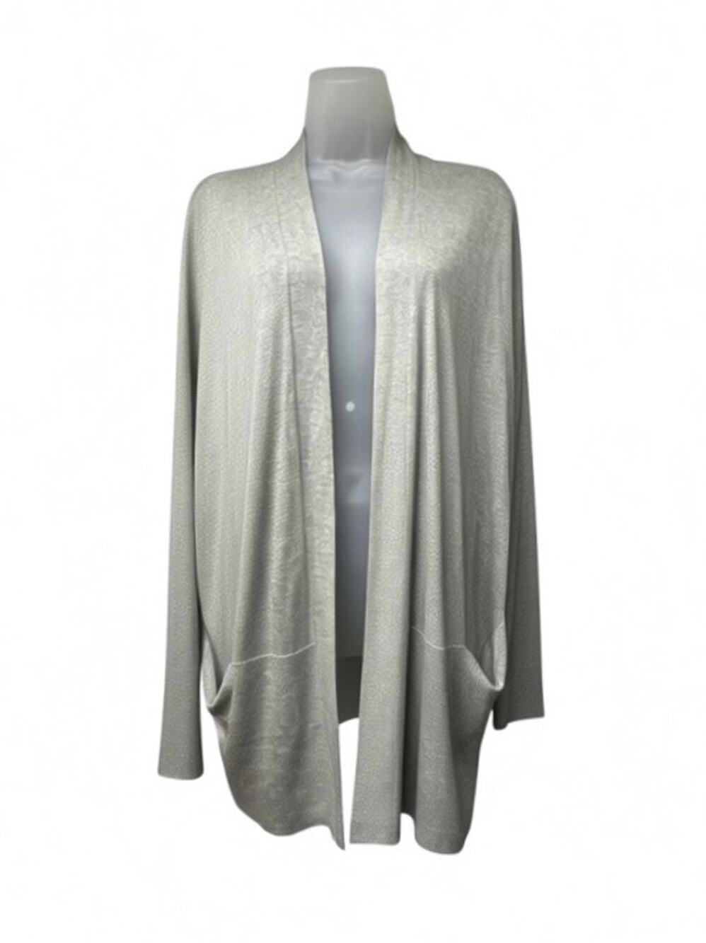 Vince Women’s Size Medium Gray Silk Cashmere Open Cardigan Sweater Quiet Luxury